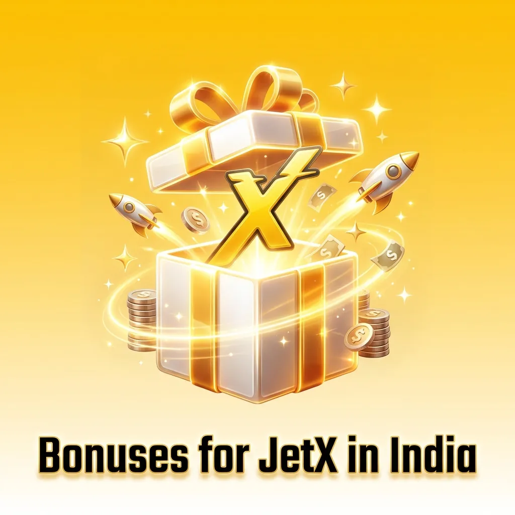 Indian casino bonuses for JetX game including welcome offers, free spins, cashback, and tournaments