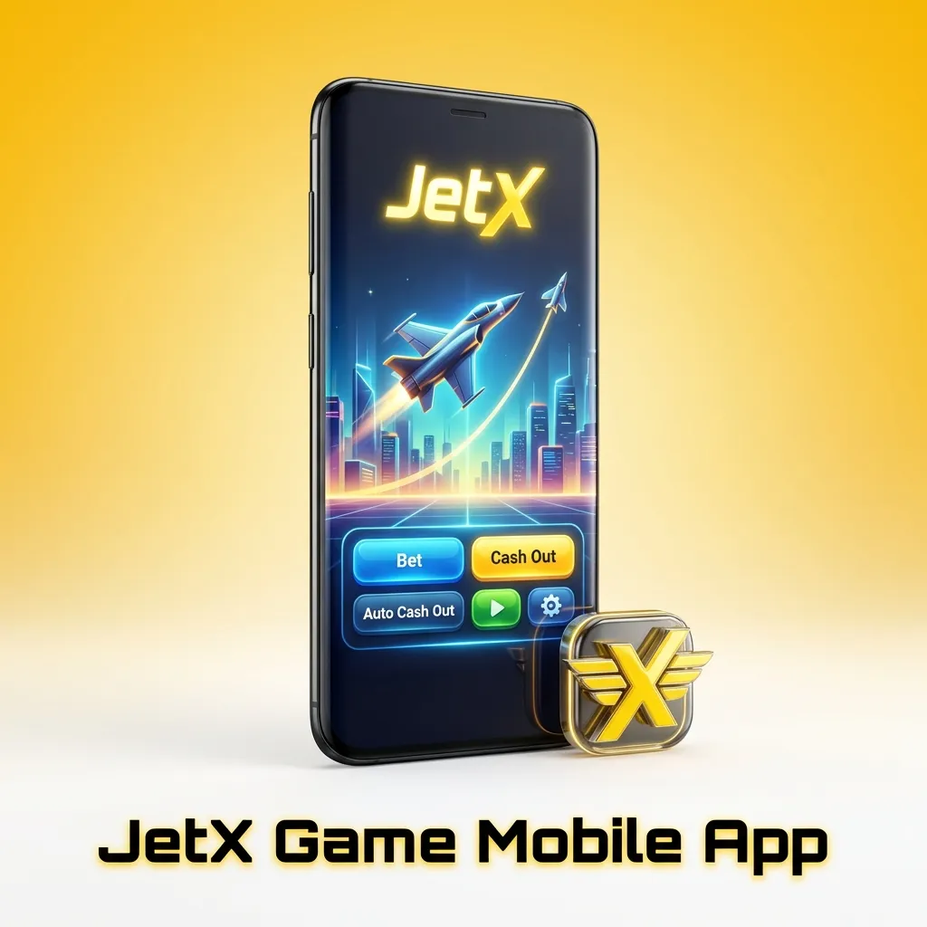 JetX mobile app interface showing fast gameplay, push notifications, and one-tap login features for casino gaming