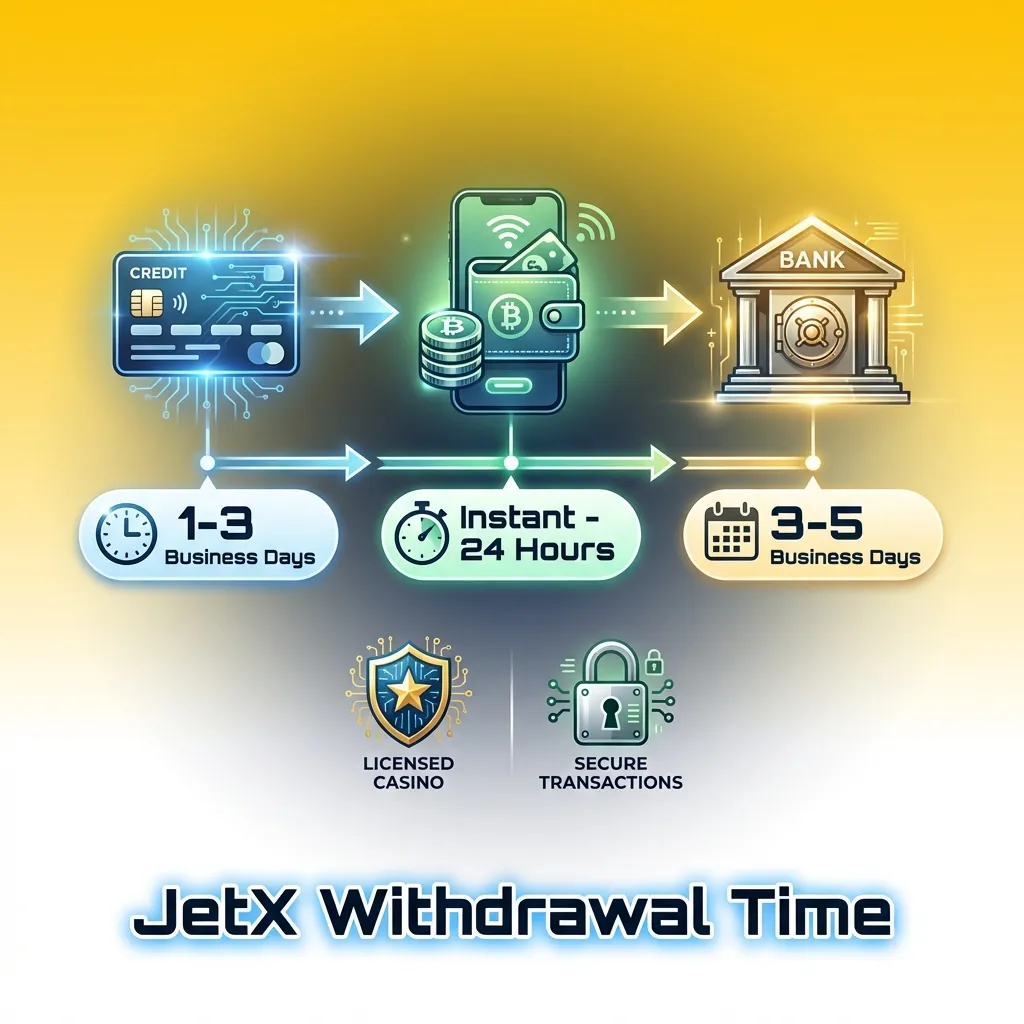 JetX withdrawal times: UPI/PhonePe instant, crypto 10min-2hrs, bank transfers 30min-1 day, e-wallets 24hrs, verified faster