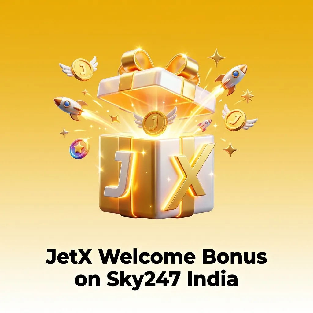 Sky247 India JetX welcome bonus offering 24% cashback up to ₹10,247 for new casino players with promotional details